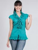 Camisa plissada