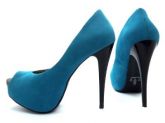 Sapato peep toe meia pata